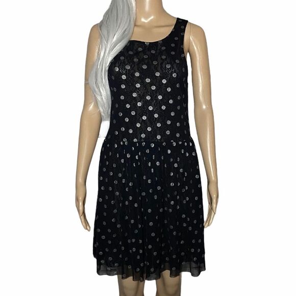 Free People Lace/Sheer Upper Polka Dot Tulle Dress Size Medium - Picture 1 of 7